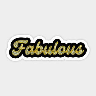 Gold and Bejewelled Fabulous Sticker